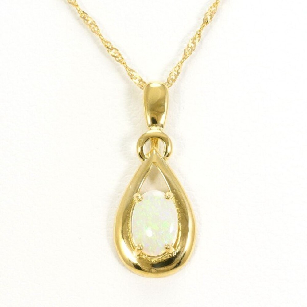 VINTAGE 18k Gold Opal Necklace